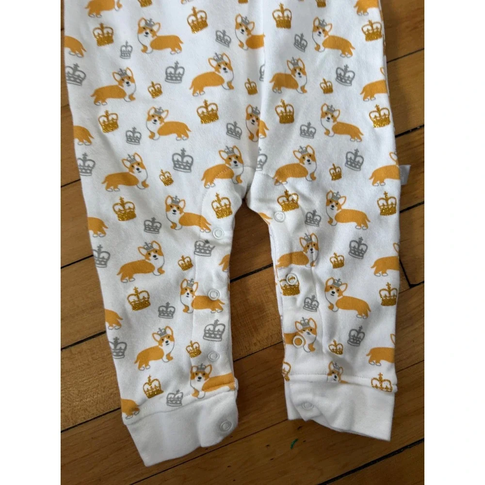 Historic Royal Palaces Little London Crown and‎ Corgi Cotton Romper